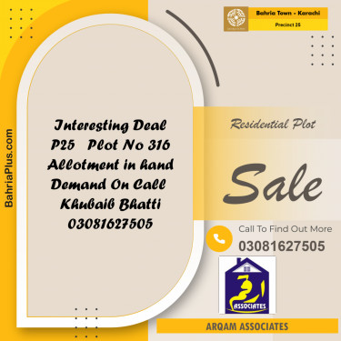 125 Sq. Yards Residential Plot for Sale in Precinct 25 -  Bahria Town, Karachi - (BP-210309)