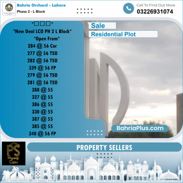 Residential Plot for Sale in Phase 2 - L Block -  Bahria Orchard, Lahore - (BP-210391)