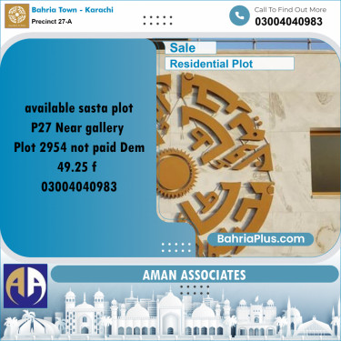 Residential Plot for Sale in Precinct 27-A -  Bahria Town, Karachi - (BP-210551)