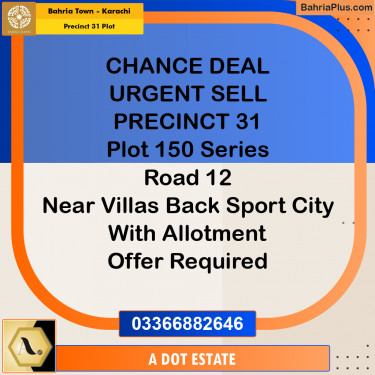 125 Sq. Yards Residential Plot for Sale in Precinct 31 Plot -  Bahria Town, Karachi - (BP-210622)