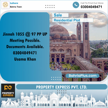 Residential Plot for Sale in Bahria Town, Lahore - (BP-210623)