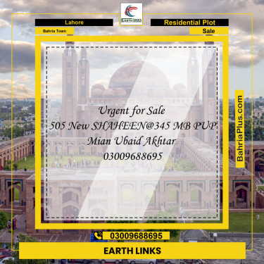 Residential Plot for Sale in Bahria Town, Lahore - (BP-210648)