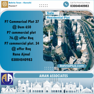 Residential Plot for Sale in Precinct 7 -  Bahria Town, Karachi - (BP-210672)