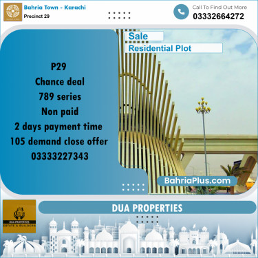 Residential Plot for Sale in Precinct 29 -  Bahria Town, Karachi - (BP-210681)