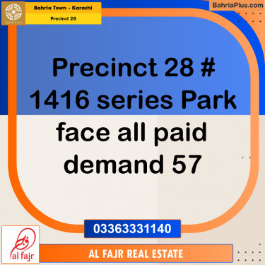 125 Sq. Yards Residential Plot for Sale in Precinct 28 -  Bahria Town, Karachi - (BP-210736)