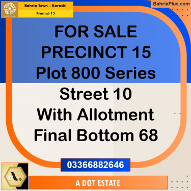 125 Sq. Yards Residential Plot for Sale in Precinct 15 -  Bahria Town, Karachi - (BP-210815)