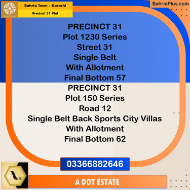 125 Sq. Yards Residential Plot for Sale in Precinct 31 Plot -  Bahria Town, Karachi - (BP-210821)