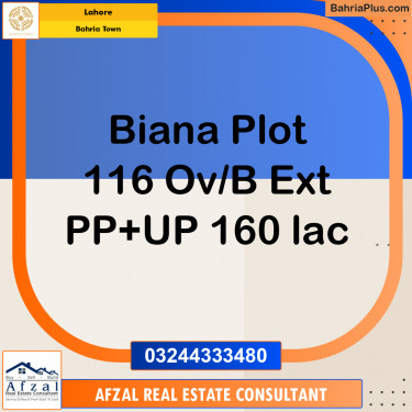 Residential Plot for Sale in Bahria Town, Lahore - (BP-210846)