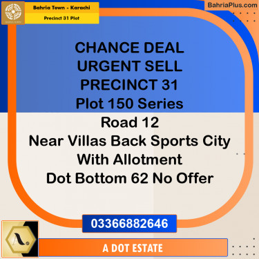 125 Sq. Yards Residential Plot for Sale in Precinct 31 Plot -  Bahria Town, Karachi - (BP-210847)