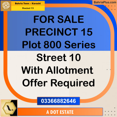 125 Sq. Yards Residential Plot for Sale in Precinct 15 -  Bahria Town, Karachi - (BP-210848)