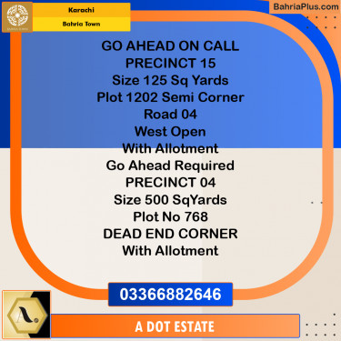 125 Sq. Yards Residential Plot for Sale in Bahria Town, Karachi - (BP-210856)