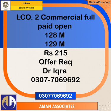 Residential Plot for Sale in Bahria Orchard, Lahore - (BP-210882)