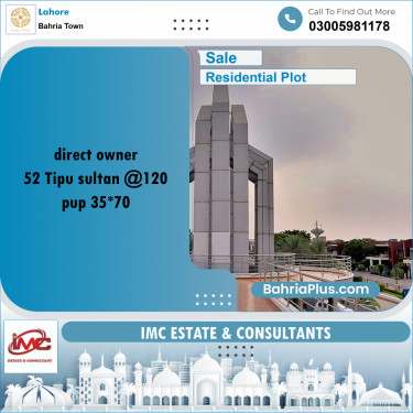 Residential Plot for Sale in Bahria Town, Lahore - (BP-210896)