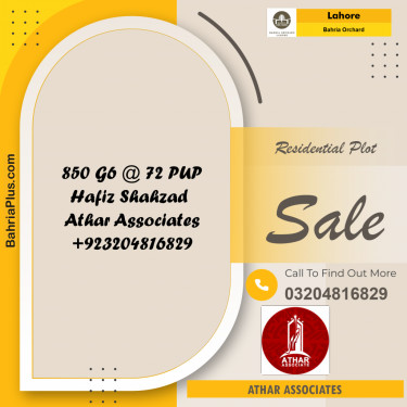 Residential Plot for Sale in Bahria Orchard, Lahore - (BP-210973)