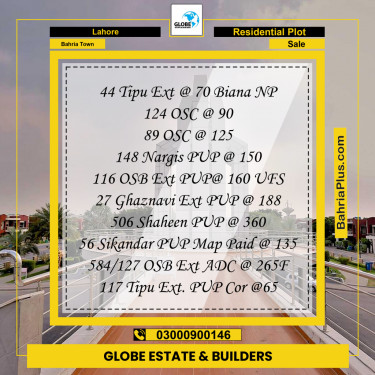 Residential Plot for Sale in Bahria Town, Lahore - (BP-210979)