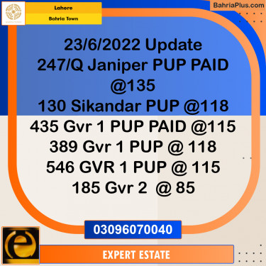 10 Marla Residential Plot for Sale in Bahria Town, Lahore - (BP-211033)