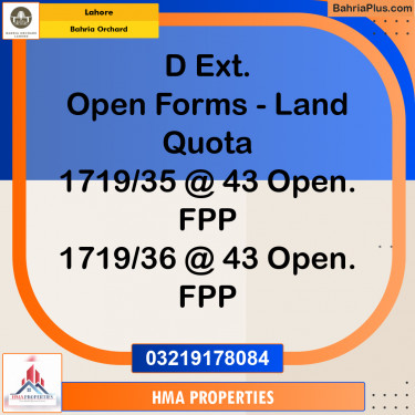 5 Marla Residential Plot for Sale in Bahria Orchard, Lahore - (BP-211084)