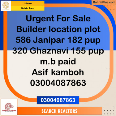 Residential Plot for Sale in Bahria Town, Lahore - (BP-211135)