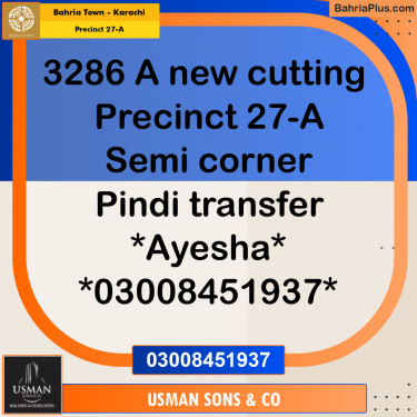 Residential Plot for Sale in Precinct 27-A -  Bahria Town, Karachi - (BP-211149)