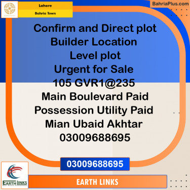 Residential Plot for Sale in Bahria Town, Lahore - (BP-211314)