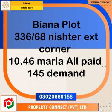 Residential Plot for Sale in Bahria Town, Lahore - (BP-211391)