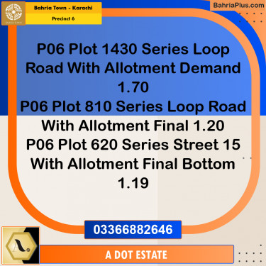 272 Sq. Yards Residential Plot for Sale in Precinct 6 -  Bahria Town, Karachi - (BP-211491)