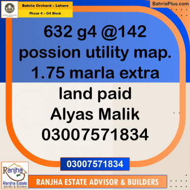 1 Kanal Residential Plot for Sale in Phase 4 - G4 Block -  Bahria Orchard, Lahore - (BP-211585)