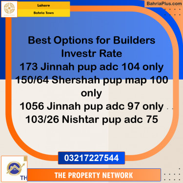 Residential Plot for Sale in Bahria Town, Lahore - (BP-211620)