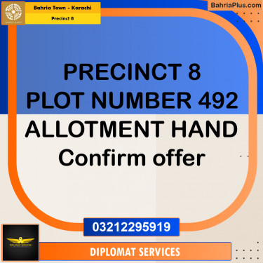 Residential Plot for Sale in Precinct 8 -  Bahria Town, Karachi - (BP-211652)