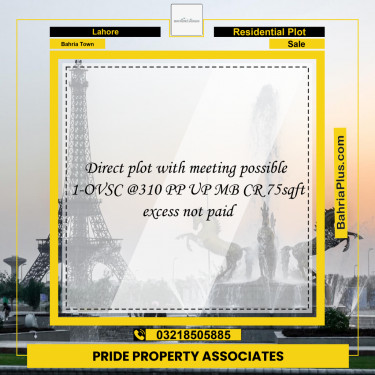 Residential Plot for Sale in Bahria Town, Lahore - (BP-211687)