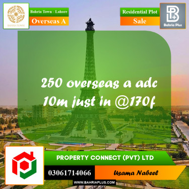 Residential Plot for Sale in Overseas A -  Bahria Town, Lahore - (BP-211727)