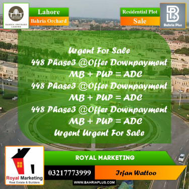 Residential Plot for Sale in Bahria Orchard, Lahore - (BP-211853)