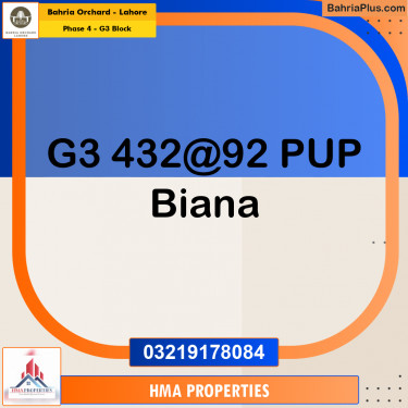 10 Marla Residential Plot for Sale in Phase 4 - G3 Block -  Bahria Orchard, Lahore - (BP-211872)