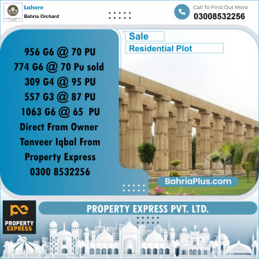Residential Plot for Sale in Bahria Orchard, Lahore - (BP-211883)
