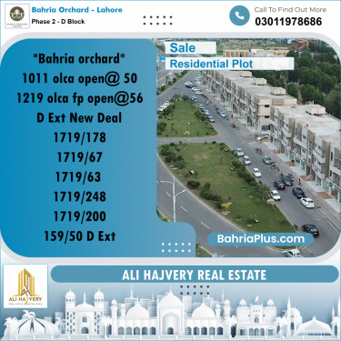 5 Marla Residential Plot for Sale in Phase 2 - D Block -  Bahria Orchard, Lahore - (BP-212043)