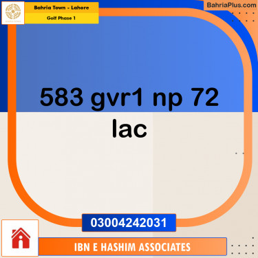 5 Marla Residential Plot for Sale in Golf Phase 1 -  Bahria Town, Lahore - (BP-212113)
