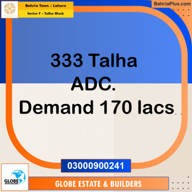 10 Marla Residential Plot for Sale in Sector F - Talha Block -  Bahria Town, Lahore - (BP-212234)