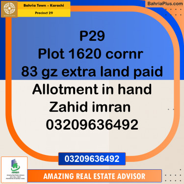 500 Sq. Yards Residential Plot for Sale in Precinct 29 -  Bahria Town, Karachi - (BP-212390)