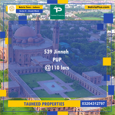 5 Marla Residential Plot for Sale in Sector E - Jinnah Block -  Bahria Town, Lahore - (BP-212603)