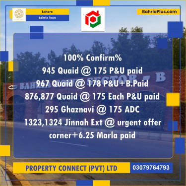 Residential Plot for Sale in Bahria Town, Lahore - (BP-212843)