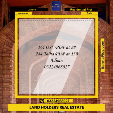 Residential Plot for Sale in Bahria Town, Lahore - (BP-212865)