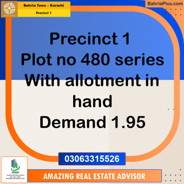 250 Sq. Yards Residential Plot for Sale in Precinct 1 -  Bahria Town, Karachi - (BP-212950)