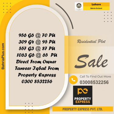 Residential Plot for Sale in Bahria Orchard, Lahore - (BP-212971)