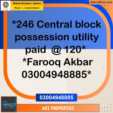 Residential Plot for Sale in Phase 1 - Central District -  Bahria Orchard, Lahore - (BP-213132)