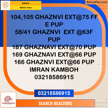 Residential Plot for Sale in Bahria Town, Lahore - (BP-213135)