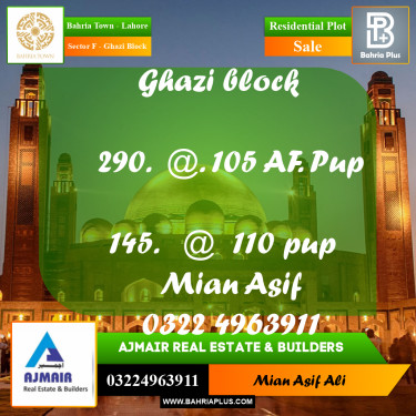 Residential Plot for Sale in Sector F - Ghazi Block -  Bahria Town, Lahore - (BP-213181)