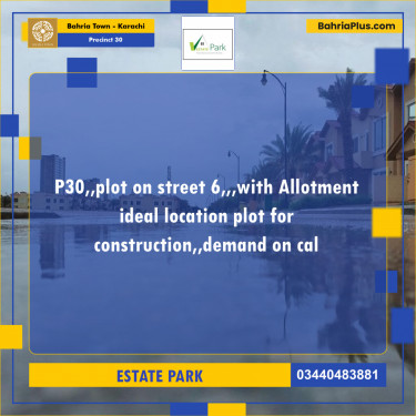 Residential Plot for Sale in Precinct 30 -  Bahria Town, Karachi - (BP-213221)