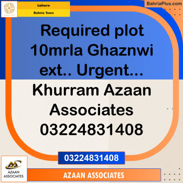 Residential Plot for Sale in Bahria Town, Lahore - (BP-213384)