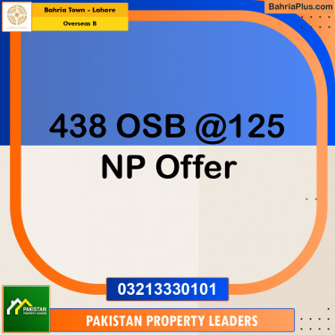10 Marla Residential Plot for Sale in Overseas B -  Bahria Town, Lahore - (BP-213394)