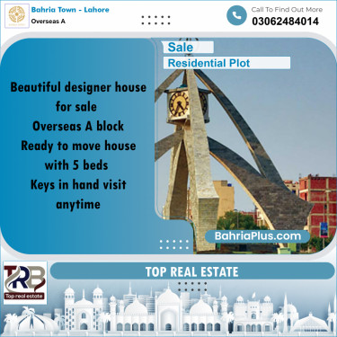10 Marla Residential Plot for Sale in Overseas A -  Bahria Town, Lahore - (BP-213447)